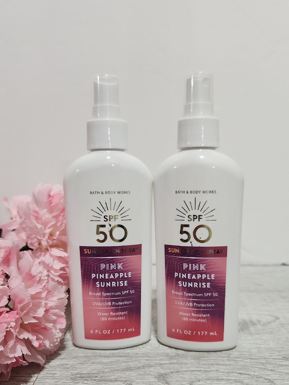 Bath & Body Works Pink Pineapple Sunrise Sunscreen SPF 50 Sunscreen Spra…